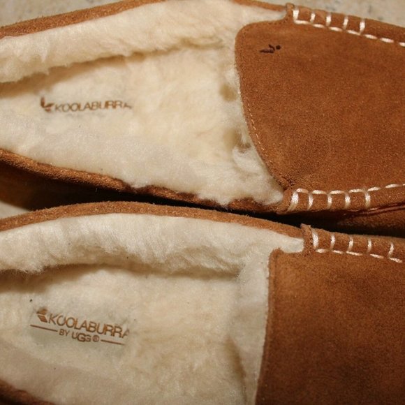 UGG KOOLABURRA SUEDE FUR MOCCASSIN SLIPPERS - Picture 4 of 7